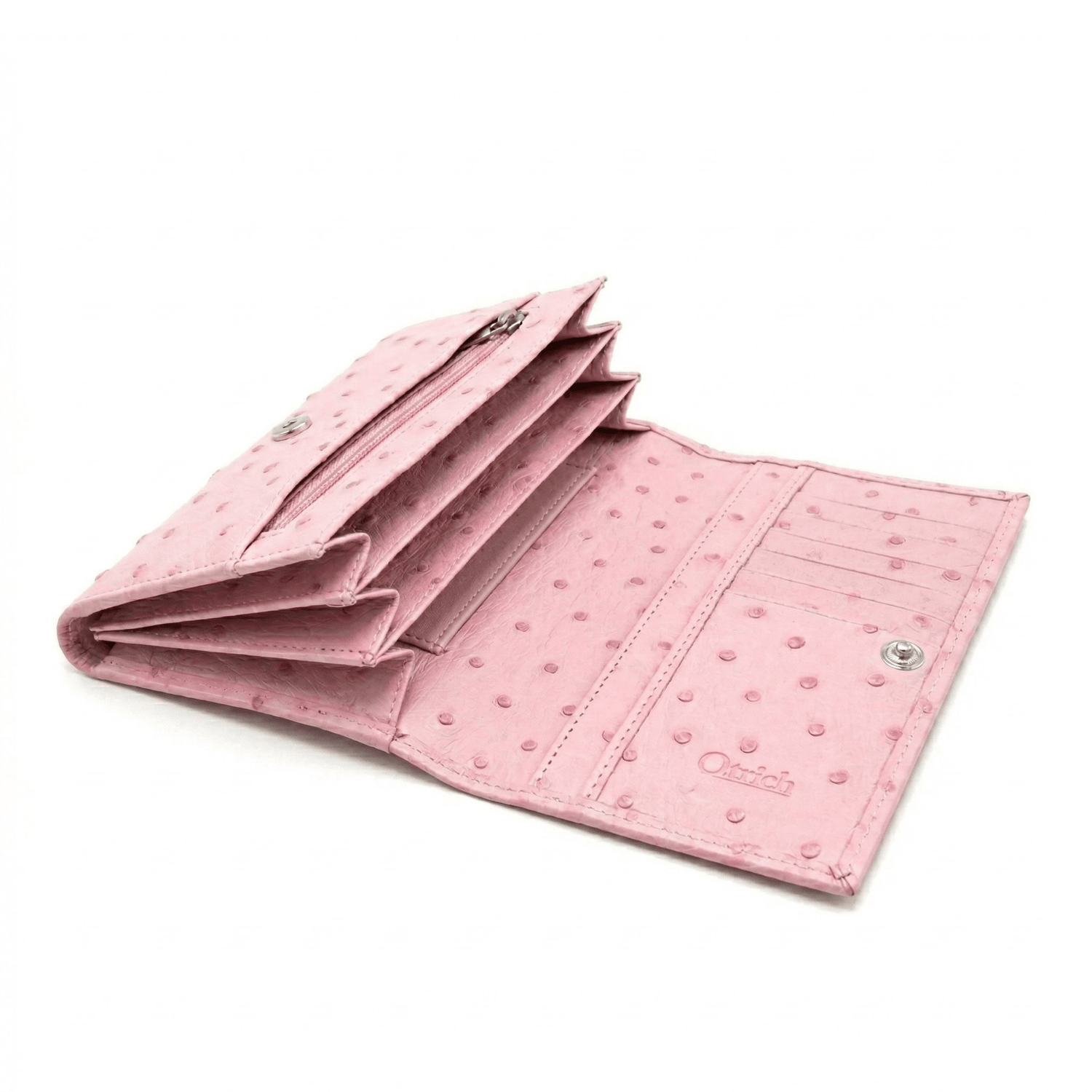 Small Ostrich Leather Classic Wallet - Ostrich Leather Wallet