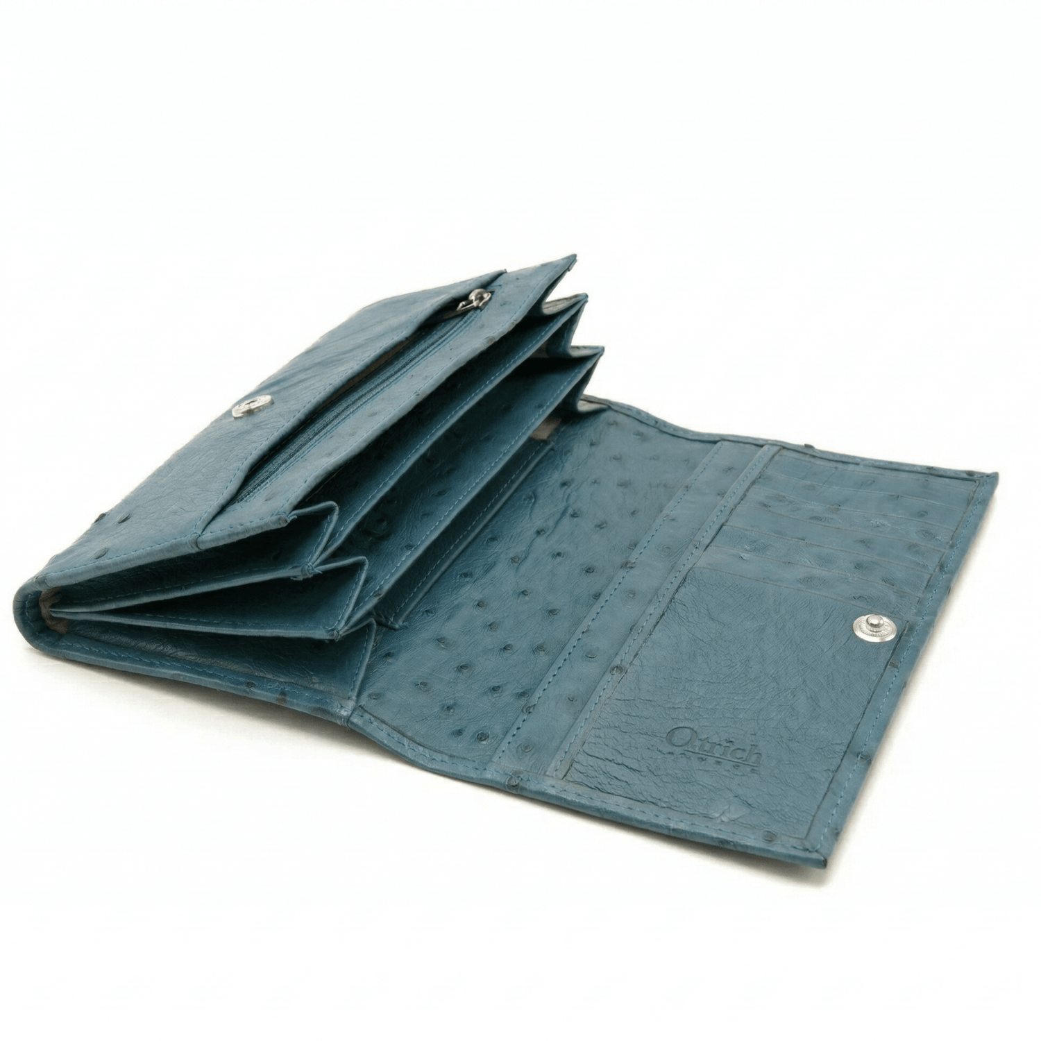 Small Ostrich Leather Classic Wallet - Ostrich Leather Wallet