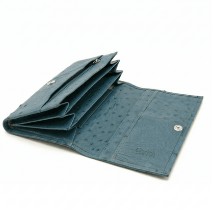 Small Ostrich Leather Classic Wallet - Ostrich Leather Wallet