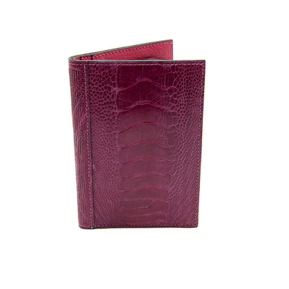 Arizona Ostrich Shin Leather Large Card Holder - Ostrich Leather Wallet