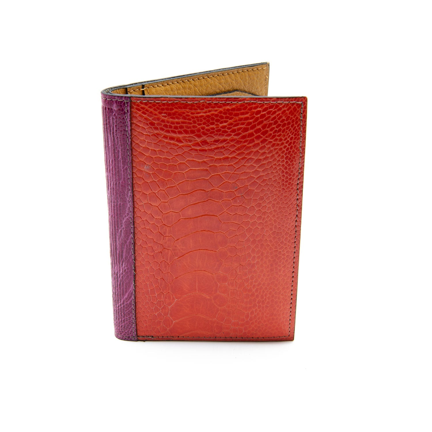 Arizona Ostrich Shin Leather Large Card Holder - Ostrich Leather Wallet