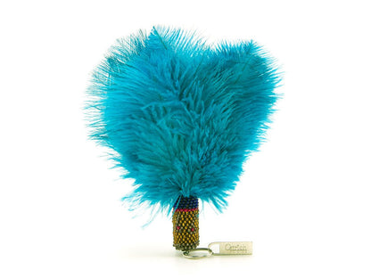 Beaded Feather Duster Keyring - Keyrings