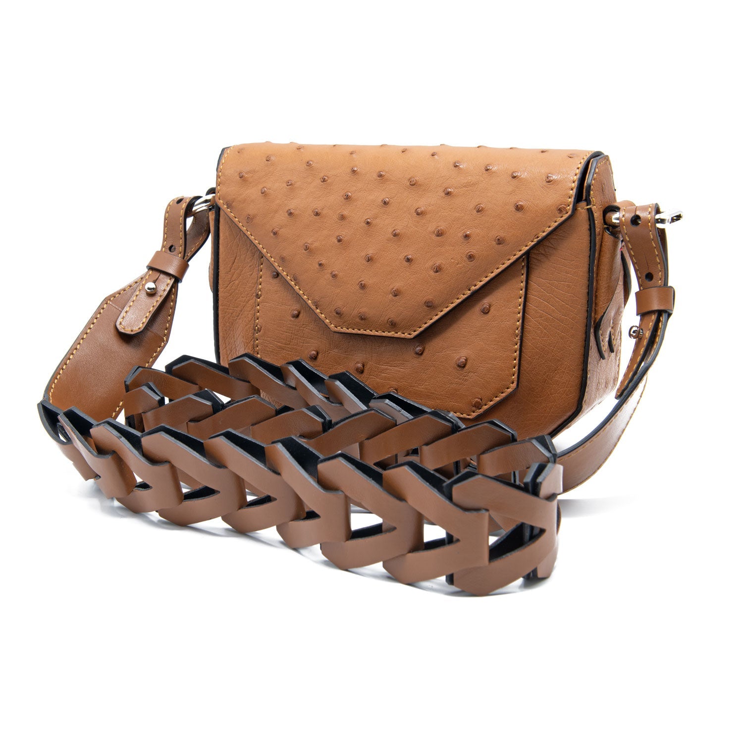 Cape Satchel Ostrich Leather Bag - Ostrich Leather Bag