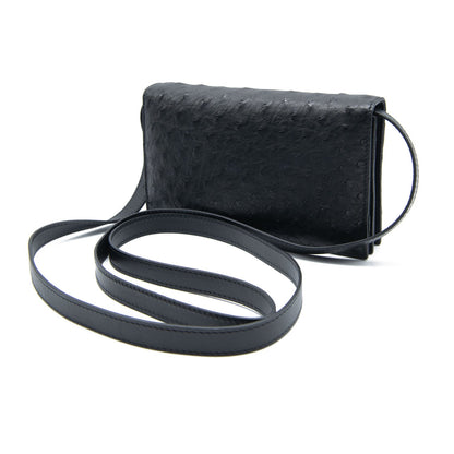 Georgia Cross Body Ostrich Leather Bag - Ostrich Leather Bag