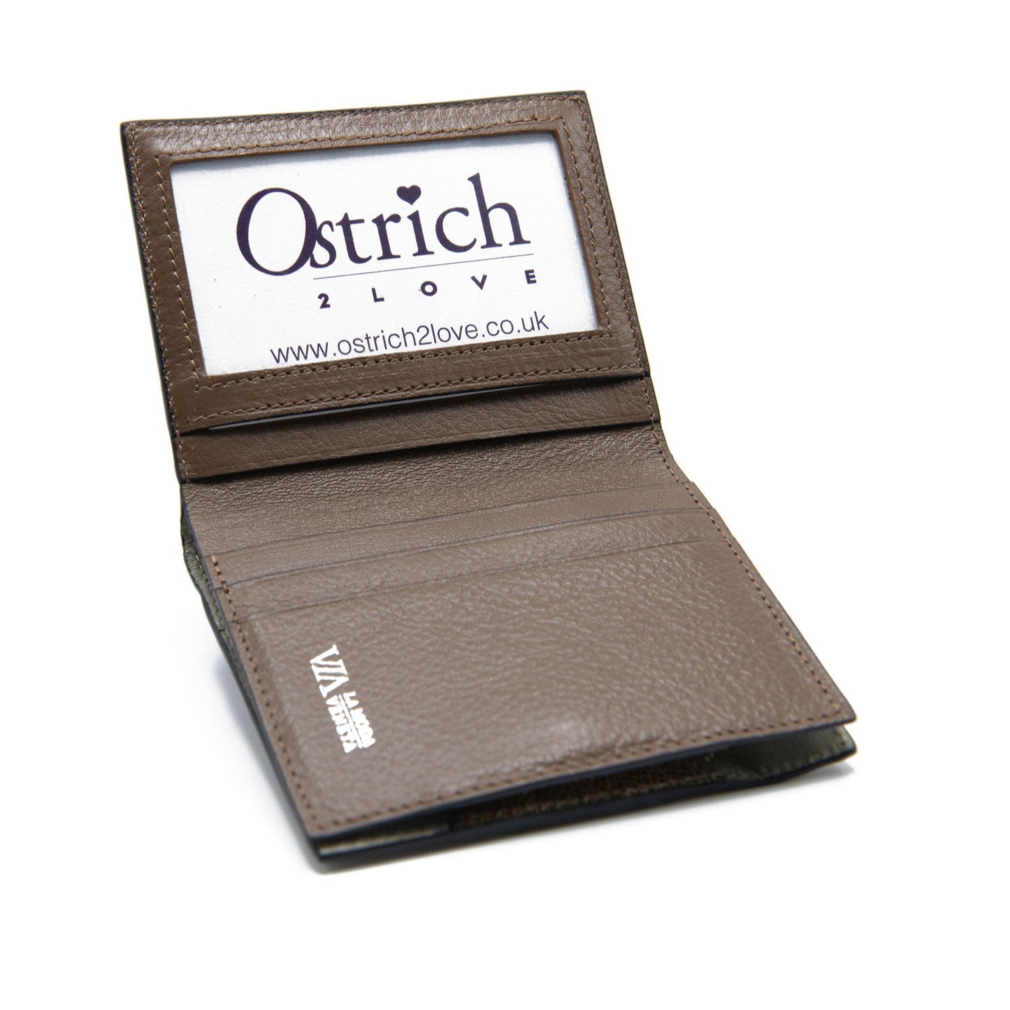 Iowa Ostrich Shin Credit Card & Bill Folder -