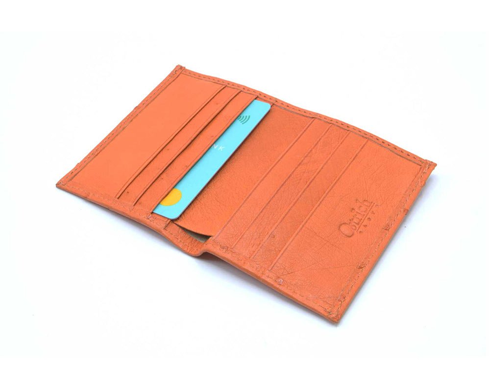 Karoo Ostrich Leather Card Holder Wallet - Ostrich Leather Wallet
