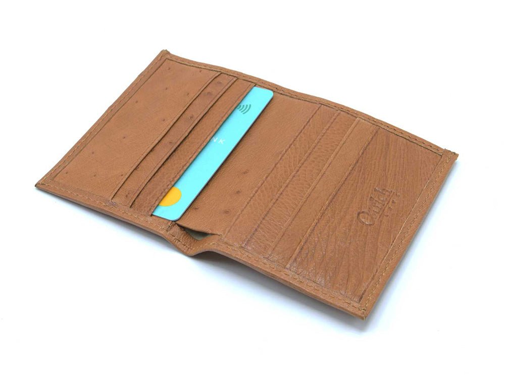 Karoo Ostrich Leather Card Holder Wallet - Ostrich Leather Wallet