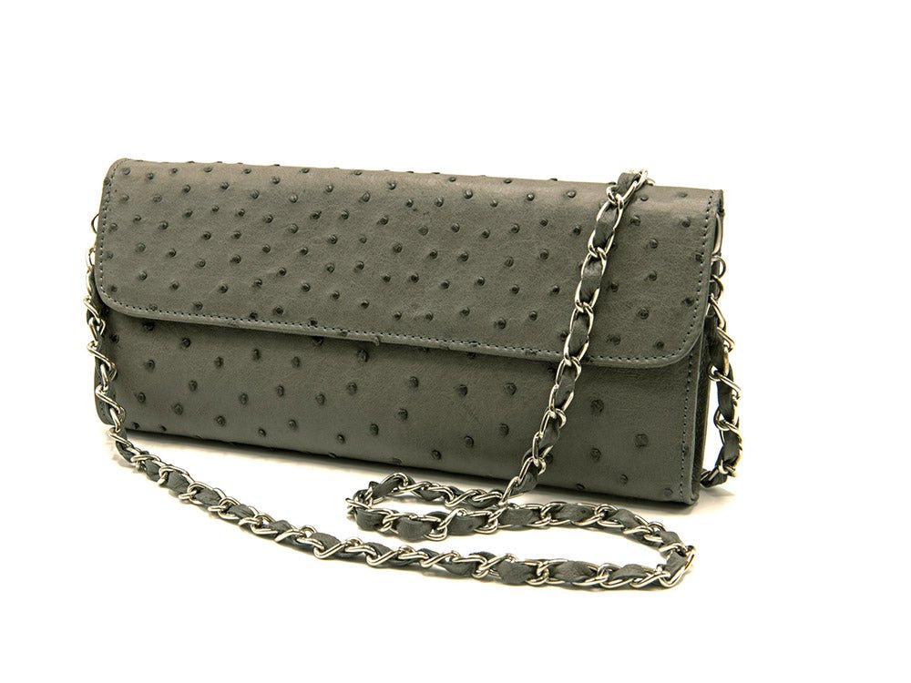 Karoo Ostrich Leather Clutch Bag - Ostrich Leather Bag