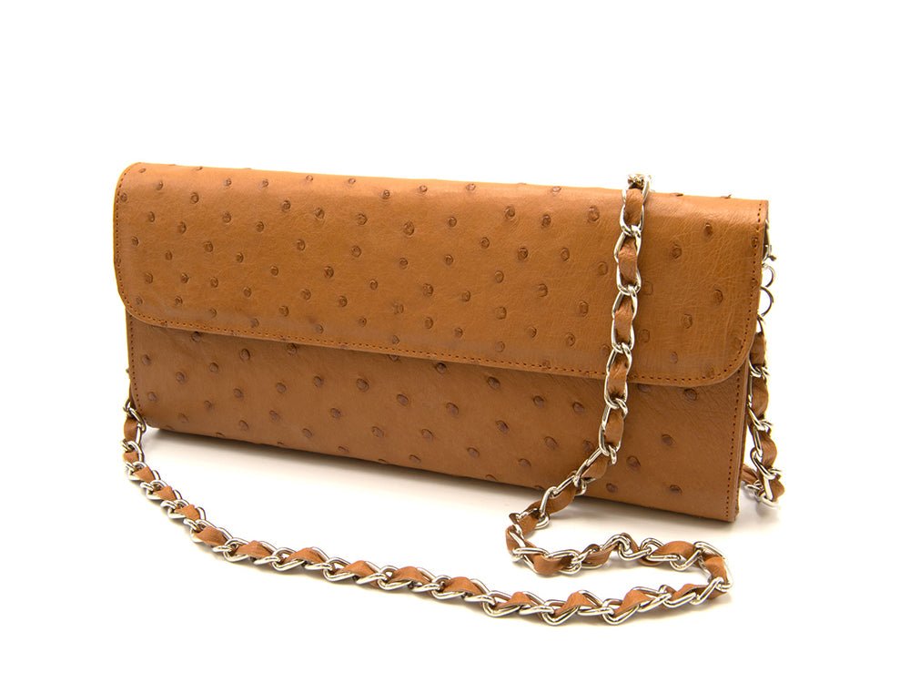 Karoo Ostrich Leather Clutch Bag - Ostrich Leather Bag