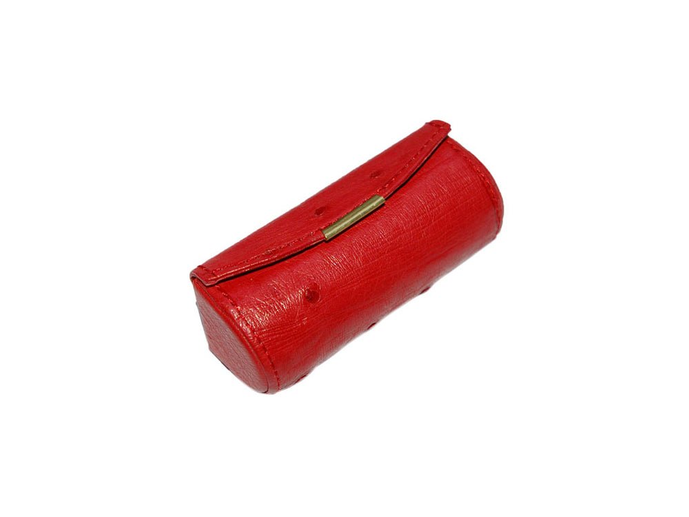 Leather Lipstick Case | Ostrich Leather - Ostrich Leather Gift