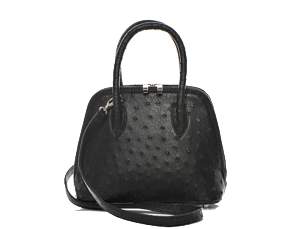 Mini Ostrich Leather Hepburn Handbag - Ostrich Leather Bag