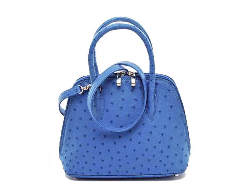 Mini Ostrich Leather Hepburn Handbag - Ostrich Leather Bag