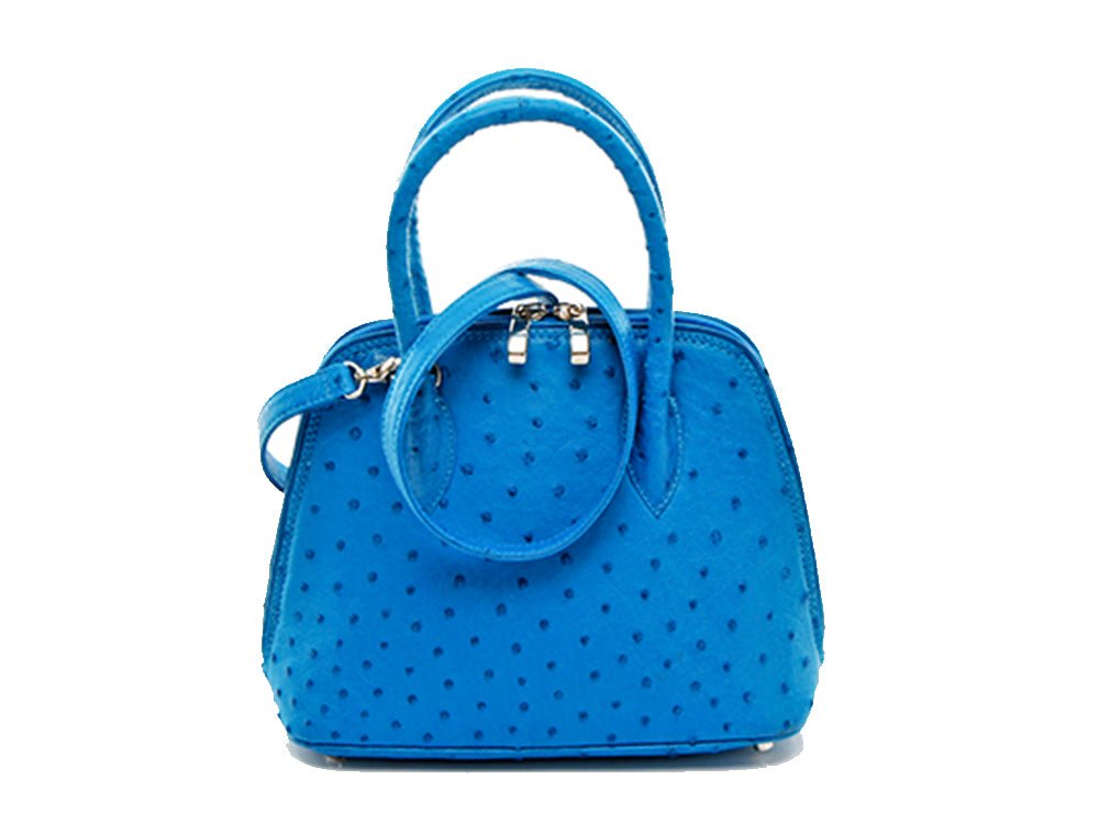 Mini Ostrich Leather Hepburn Handbag - Ostrich Leather Bag