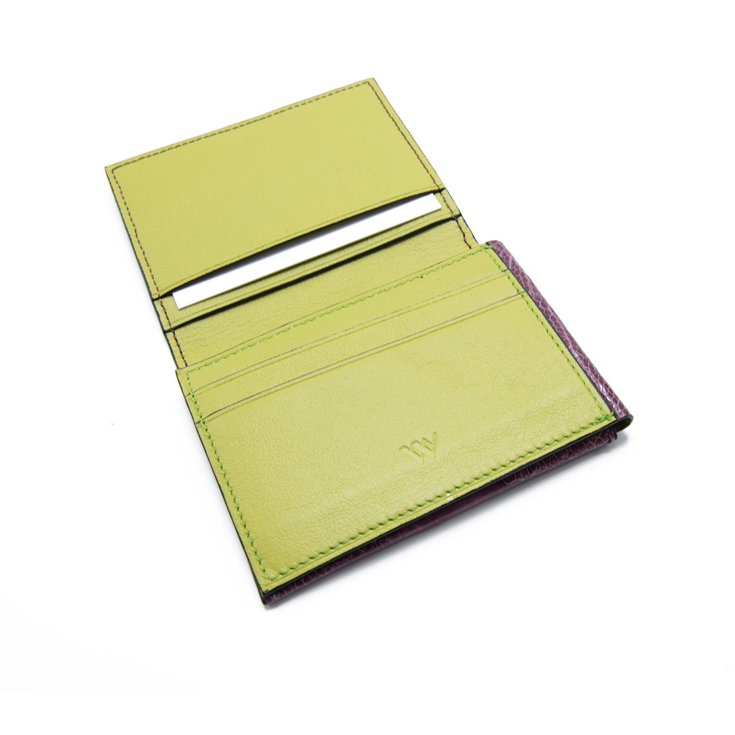 Montana Ostrich Shin Leather Credit Card Folder - Ostrich Leather Wallet