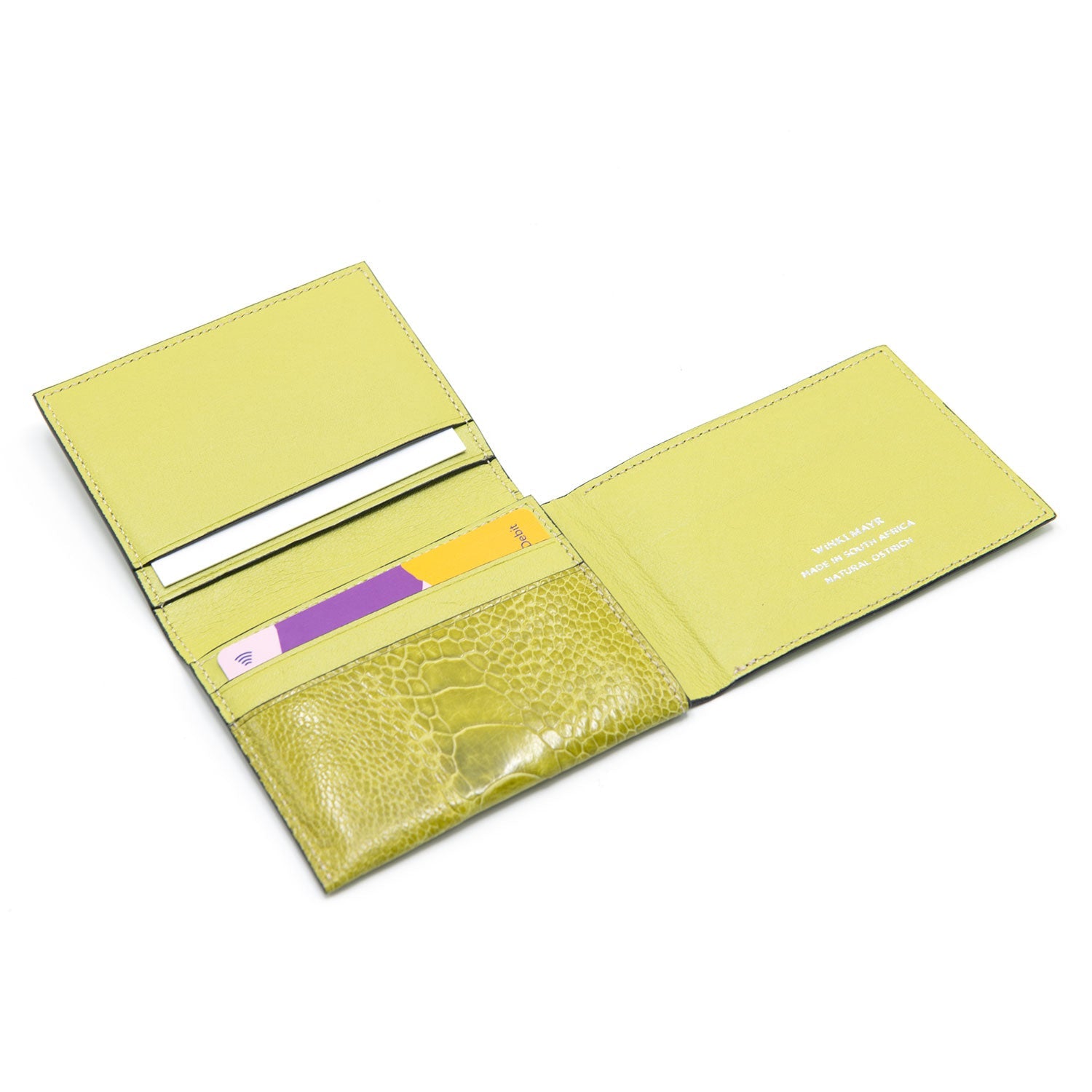 Montana Ostrich Shin Leather Credit Card Folder - Ostrich Leather Wallet
