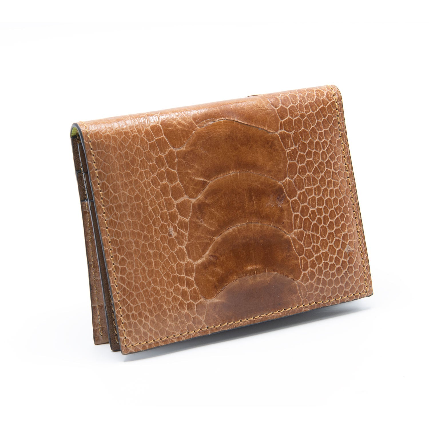 Montana Ostrich Shin Leather Credit Card Folder - Ostrich Leather Wallet