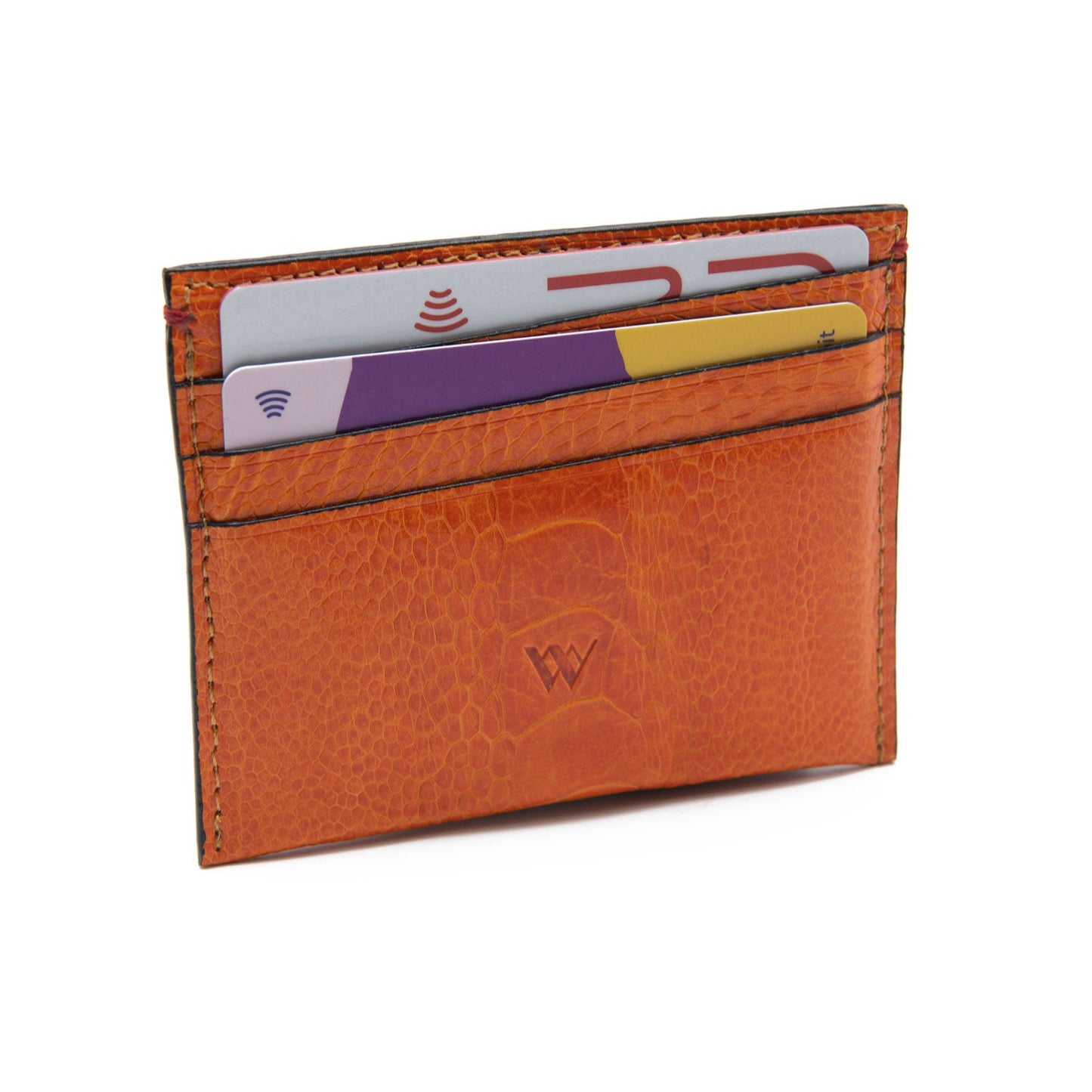 Nebraska Ostrich Shin Leather Small Cardholder - Ostrich Leather Wallet