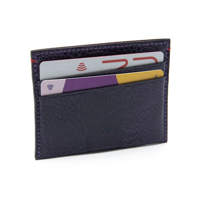 Nebraska Ostrich Shin Leather Small Cardholder - Ostrich Leather Wallet