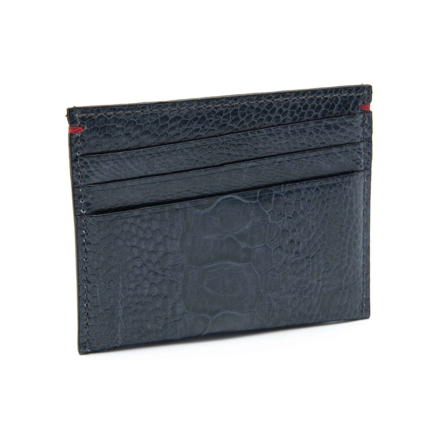 Nebraska Ostrich Shin Leather Small Cardholder - Ostrich Leather Wallet