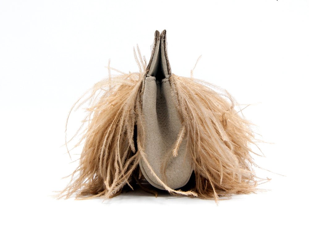 Ostrich Feather Clutch - Handbags & Clutch Bags