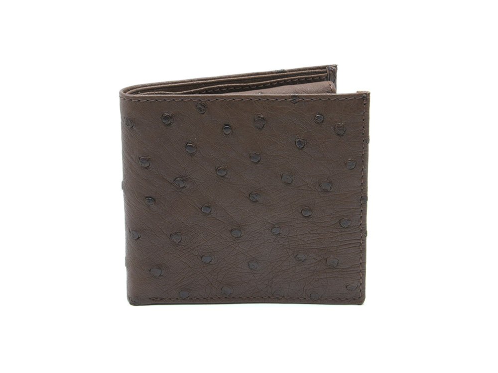 Ostrich Leather Bill &amp; Coin Wallet - Ostrich Leather Wallet