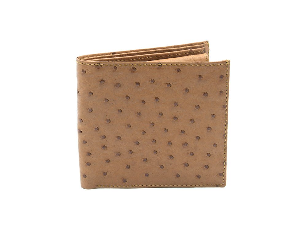 Ostrich Leather Bill &amp; Coin Wallet - Ostrich Leather Wallet