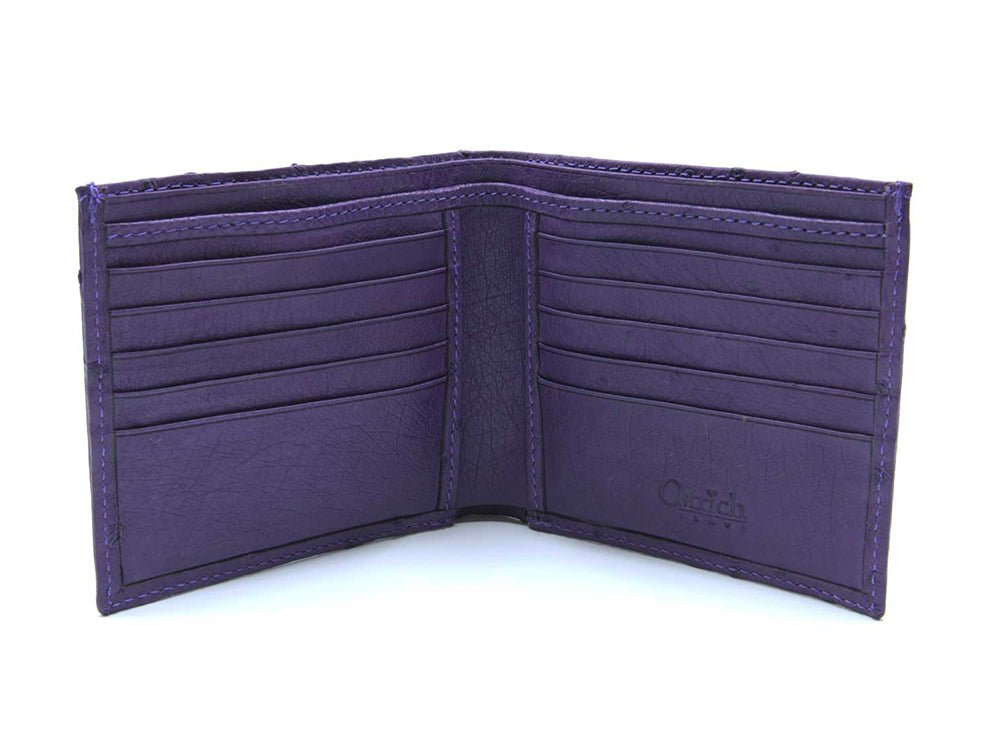 Ostrich Leather Billfold Wallet - Ostrich Leather Wallet