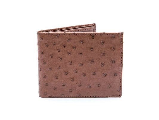 Ostrich Leather Billfold Wallet - Ostrich Leather Wallet
