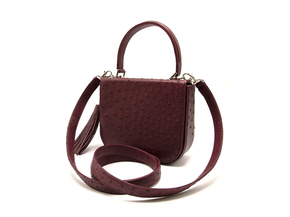 Ostrich Leather Cross Body Bag - Ostrich Leather Bag