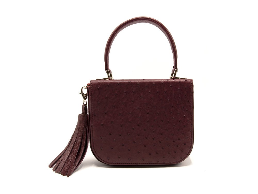 Ostrich Leather Cross Body Bag - Ostrich Leather Bag