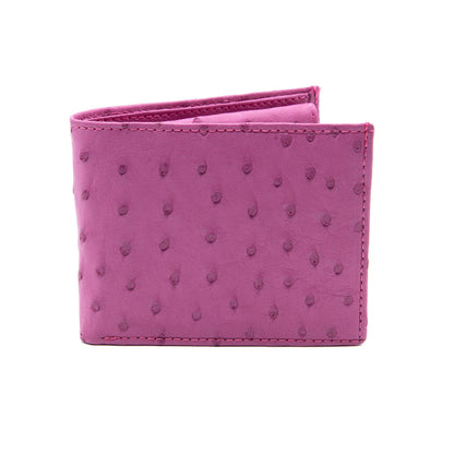 Ostrich Leather Diamond Wallet - Ostrich Leather Wallet