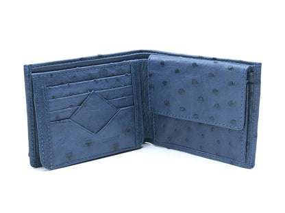 Ostrich Leather Diamond Wallet - Ostrich Leather Wallet