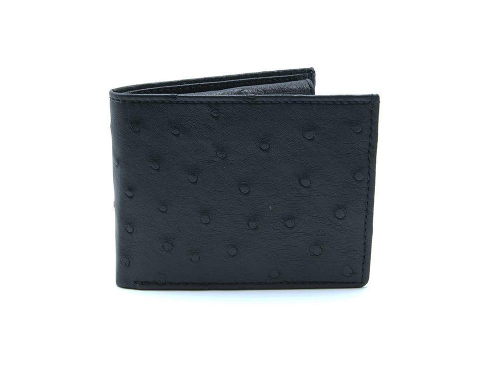 Ostrich Leather Diamond Wallet - Ostrich Leather Wallet