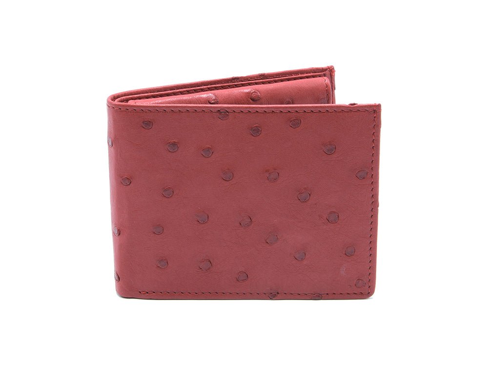 Ostrich Leather Diamond Wallet - Ostrich Leather Wallet