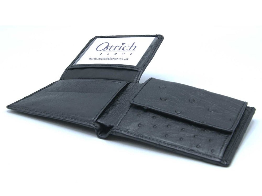 Ostrich Leather Diamond Wallet - Ostrich Leather Wallet