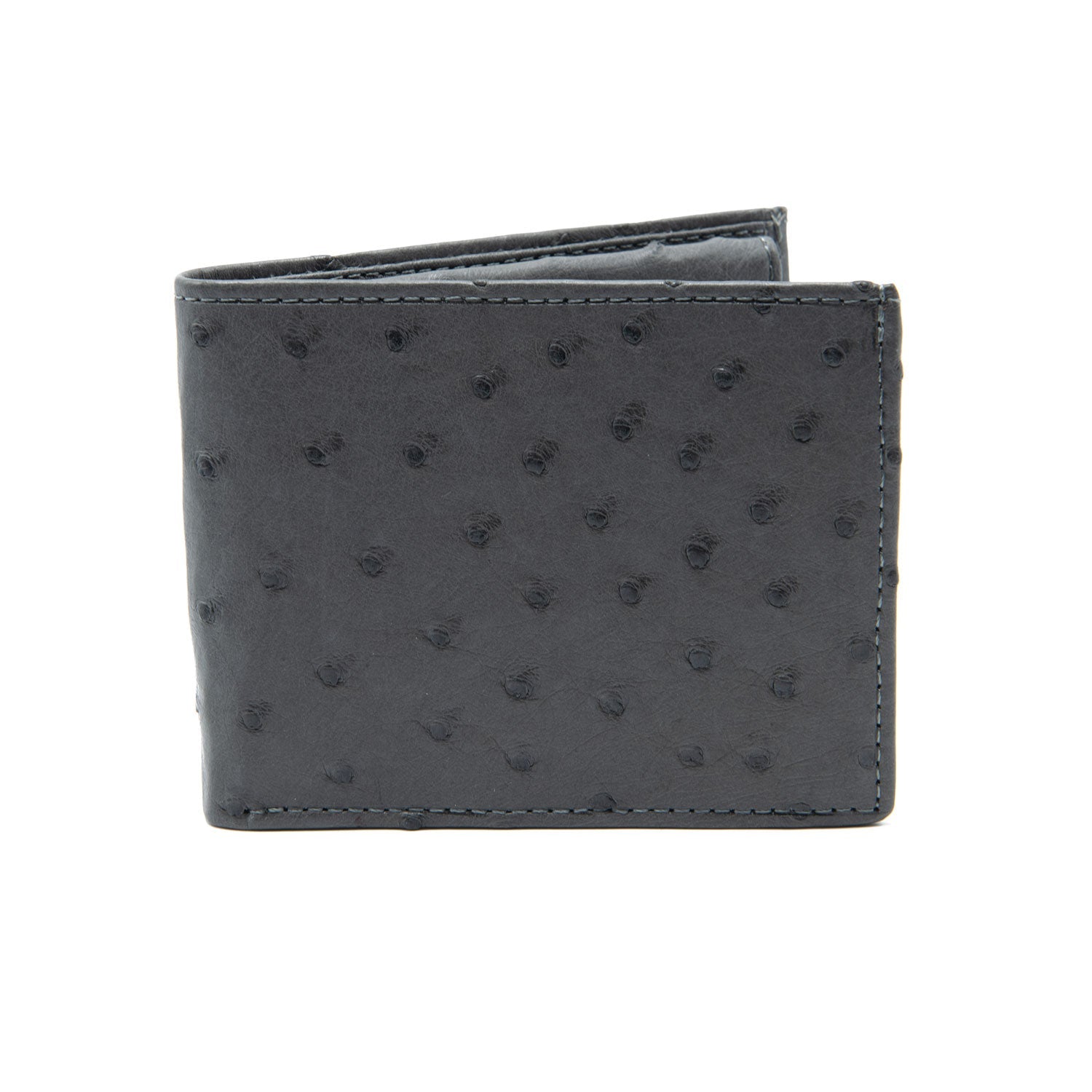 Ostrich Leather Diamond Wallet - Ostrich Leather Wallet