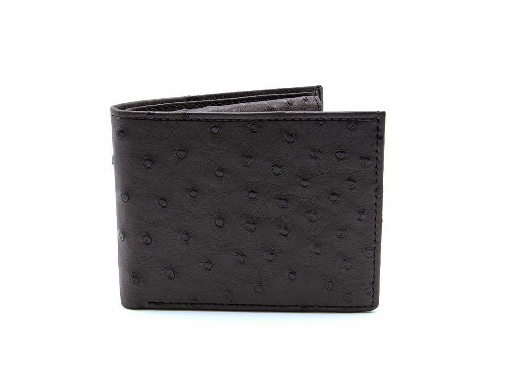 Ostrich Leather Diamond Wallet - Ostrich Leather Wallet