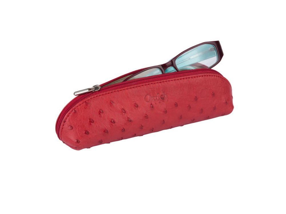Ostrich Leather Glasses/Specs Case - Ostrich Leather Glasses Case