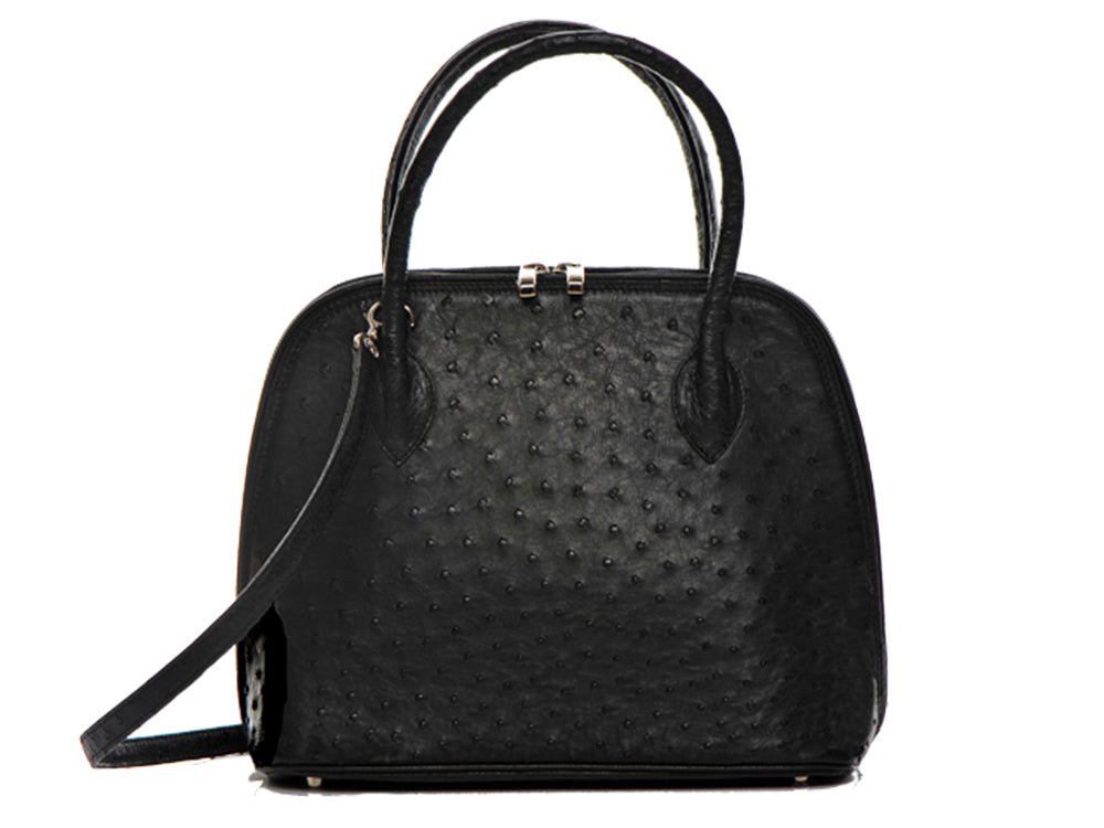 Ostrich Leather Hepburn Handbag - Ostrich Leather Bag