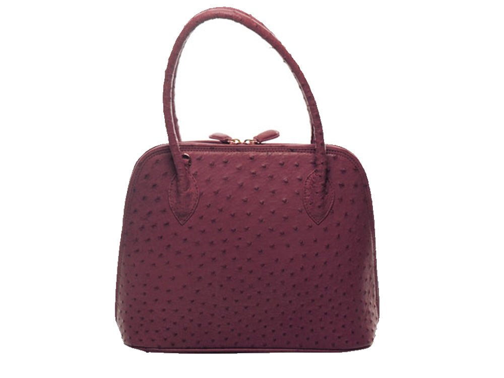 Ostrich Leather Hepburn Handbag - Ostrich Leather Bag