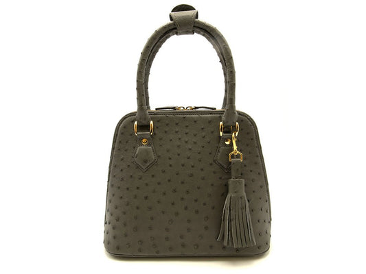 Ostrich Leather Knysna Midi Hepburn Bag - Ostrich Leather Bag