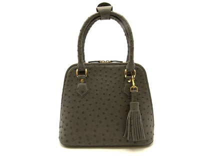 Ostrich Leather Knysna Midi Hepburn Bag - Ostrich Leather Bag