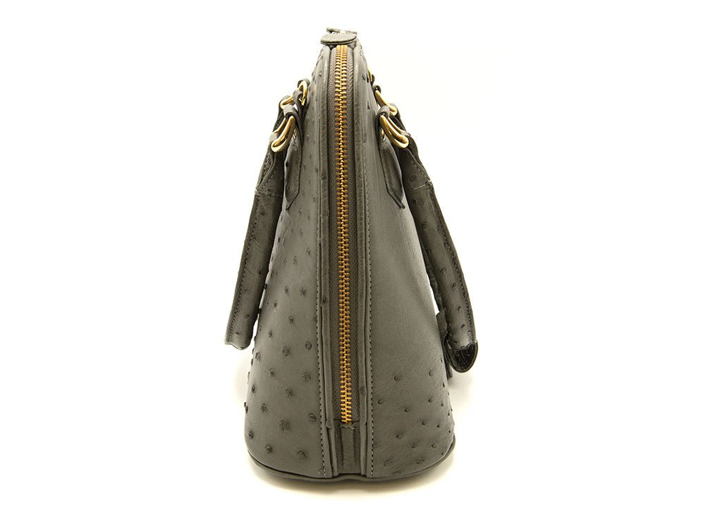 Ostrich Leather Knysna Midi Hepburn Bag - Ostrich Leather Bag