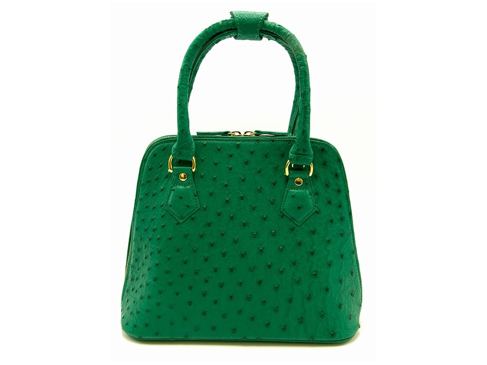 Ostrich Leather Knysna Midi Hepburn Bag - Ostrich Leather Bag