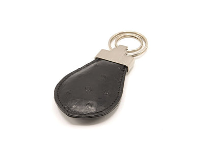 Ostrich Leather Teardrop Keyring - Keyrings