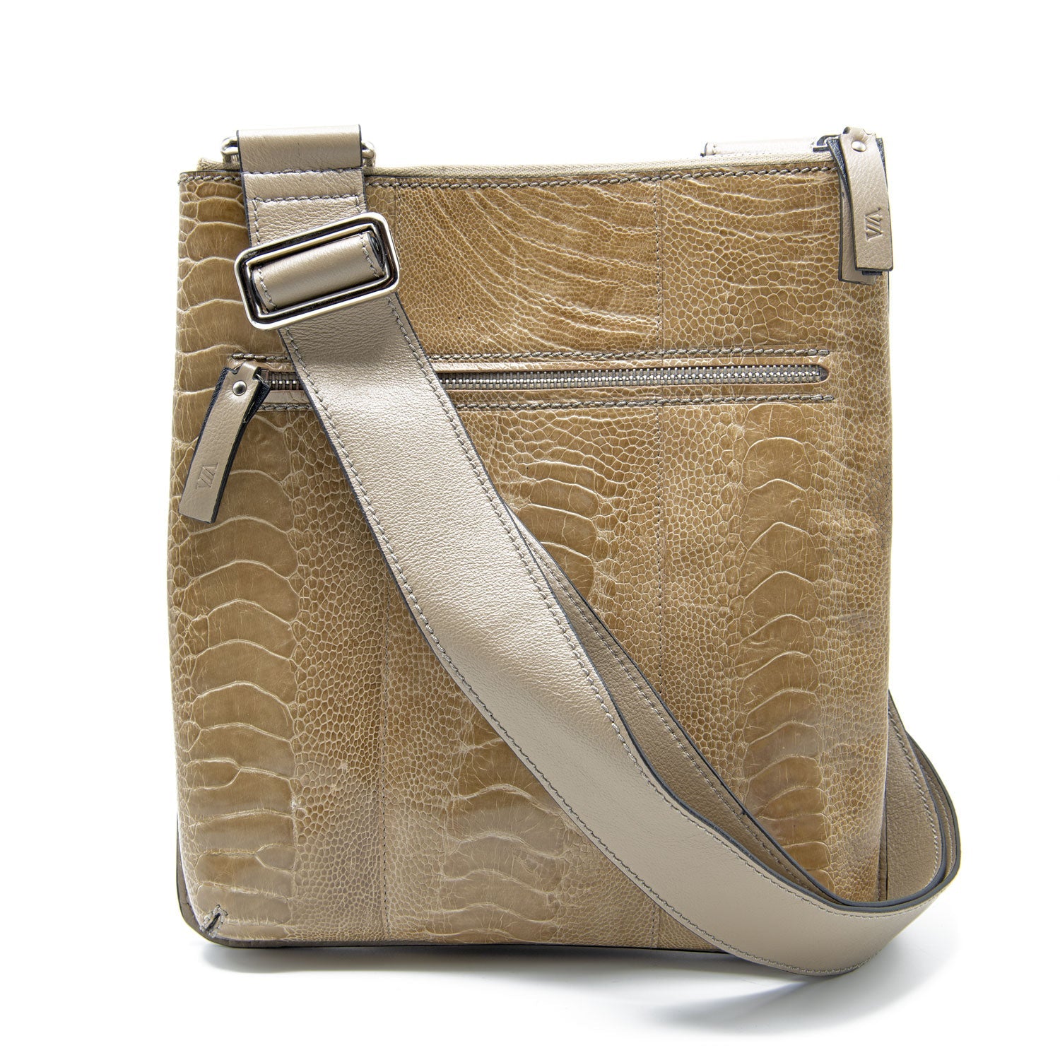 Ostrich Shin Leather Man Bag - Ostrich Leather Bag