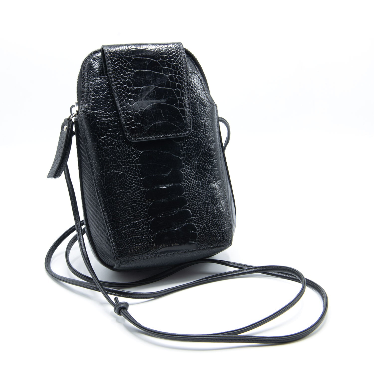 Ostrich Shin Leather Phone Bag - Ostrich Leather Bag