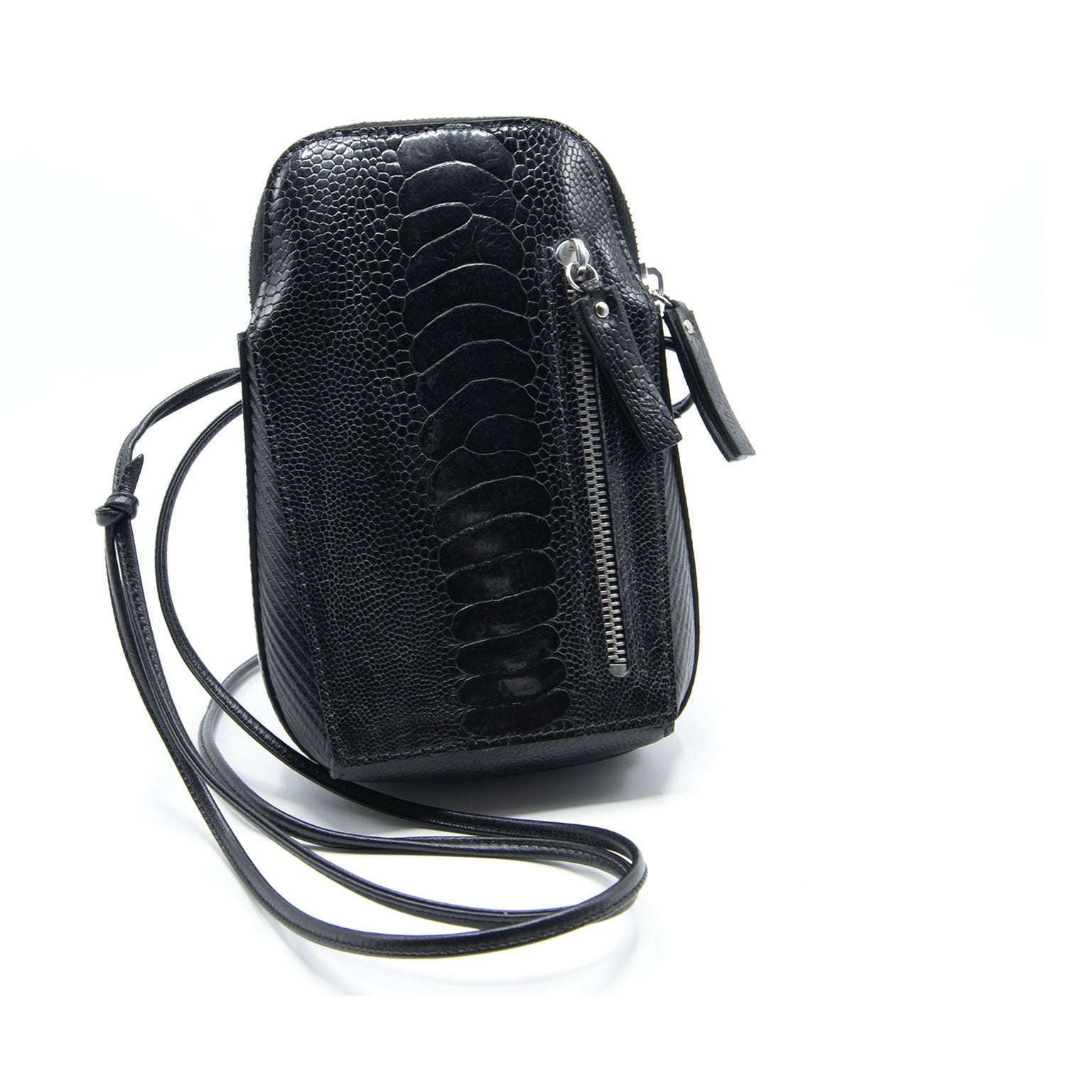 Ostrich Shin Leather Phone Bag - Ostrich Leather Bag