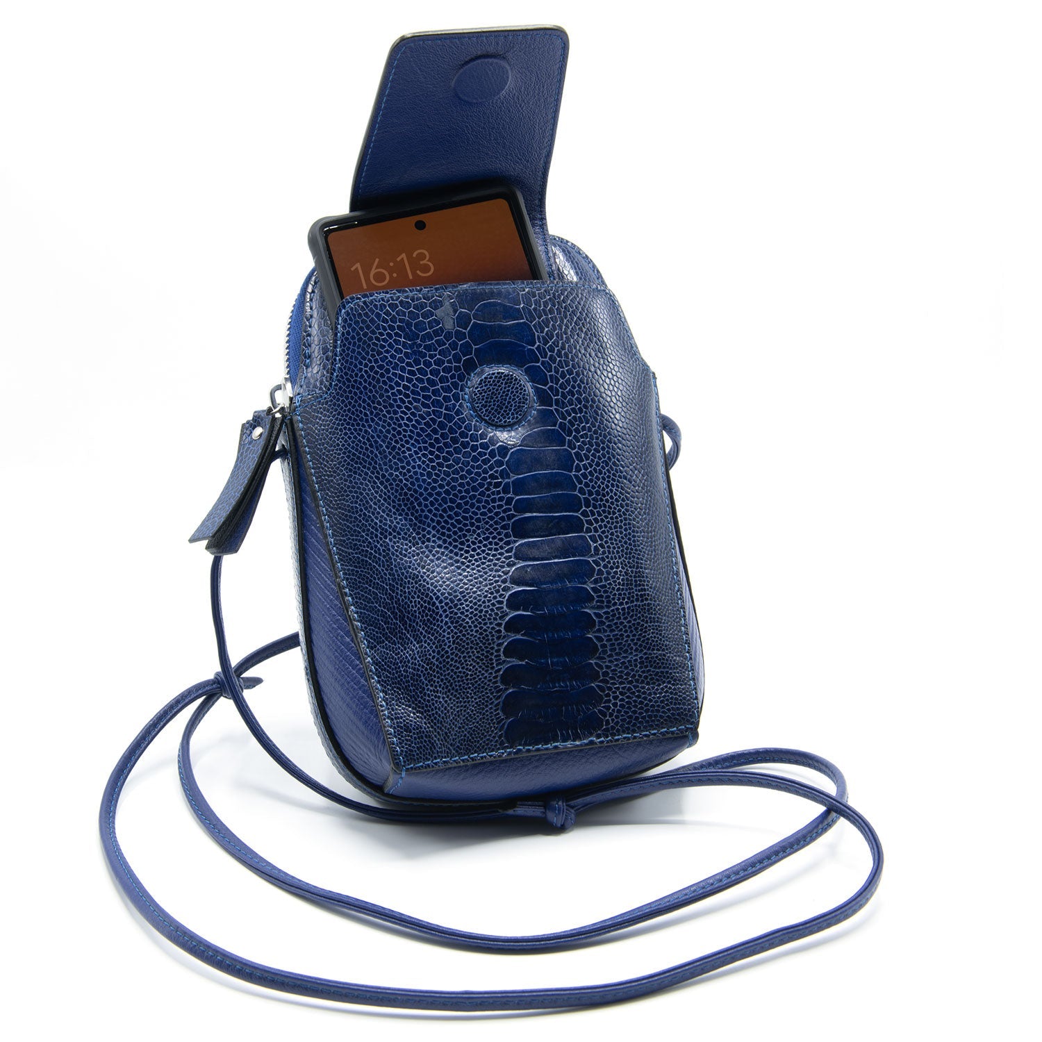 Ostrich Shin Leather Phone Bag - Ostrich Leather Bag