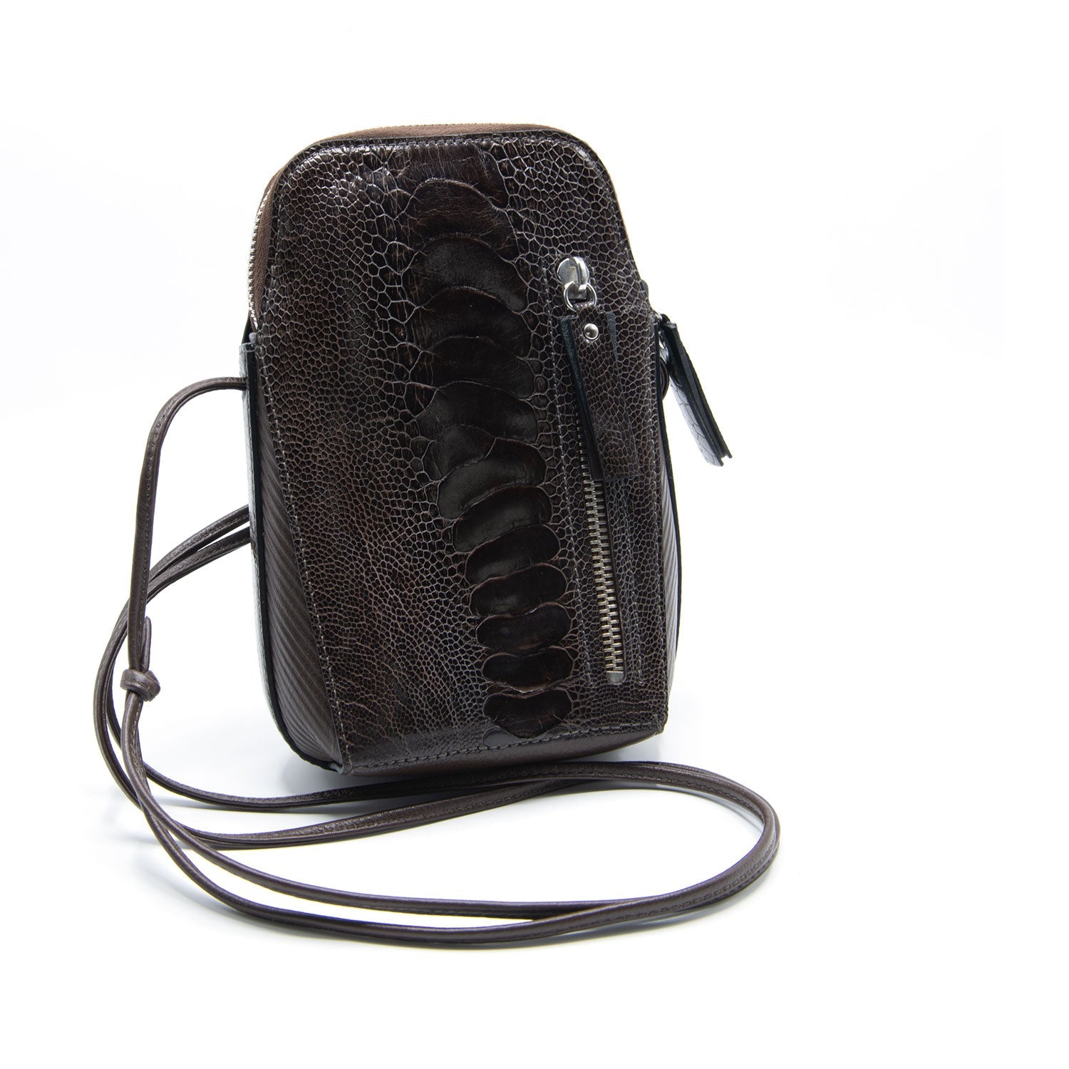 Ostrich Shin Leather Phone Bag - Ostrich Leather Bag